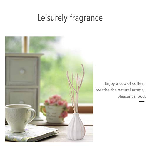 ap airpleasure Dried Flower Reed Diffuser Set, Natural Sticks, Elegant Ceramic Bottle, Aromatherapy Oil Set, Home Fragrance & Decorative Diffuser (GreenBamboo)