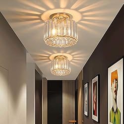 Semi Flush Mounted Ceiling Light Fixture Crystal