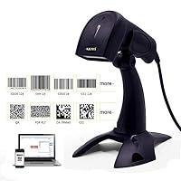 KKMO Automatic Sensor 1D/2D/QR/PDF417/Data Matrix Imaging USB Barcode Scanner CCD Bar Code Reader for Mobile Payment Computer Screen + Stand Holder