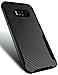 Carbon Fiber Pattern Slim Case Compatible with Samsung Galaxy S8 Plus, Shockproof 10ft. Drop Tested, Wireless Charging Compatible - Black