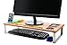 Bamboo Monitor Stand Riser | Storage Organizer | Laptop Cellphone TV Printer Stand | Desktop Shelfthumb 3