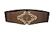 Modeway Womens Retro Wide Leather Golden Buckle Elastic Stretch Cinch Waist Belt
