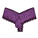 CHICTRY Men's Cheeky Floral Sissy Pouch Panties Crossdress Lingerie Purple Large(Waist:31.0-44.0