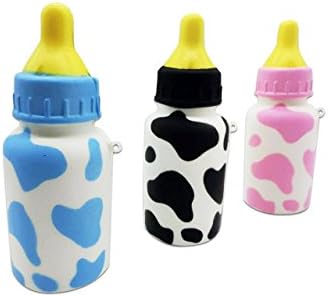 Doloburn 3 Pieces Slow Rising Jumbo Squishy Feeding Bottle Scented Bread Phone Charm Bag Strap Squeeze Toy Fun