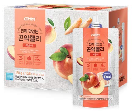 Konjac Jelly, Healthy and Natural Weight Loss Dietary Supplement, 150g X 10 Packs (Peach)