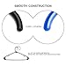 HOUSE DAY Black Plastic Hangers 24 Pack, Space Saving Coat Hangers, Clothes Hanger with Non Slip Hooks, Plastic Clothing Hangers for Closet, Ideal for Everyday Use on Shirts, Coats, Pants, Dress