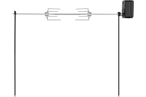only fire Grill Rotisserie Kit for Outdoor Campfire, Open Fire Spit Rotisserie Grill System with Cordless Motor, 35×5/16" Squ