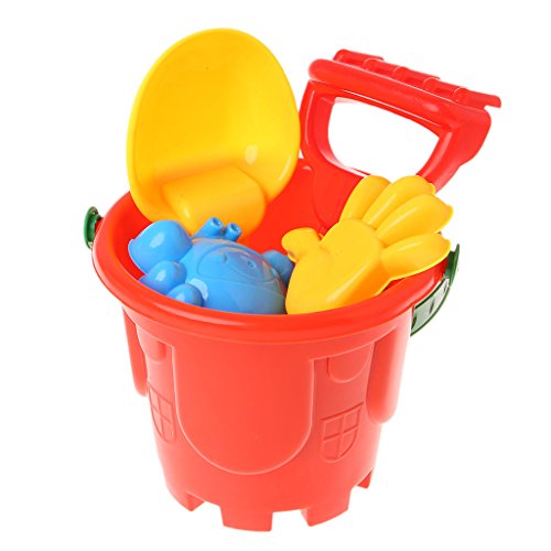 JAGENIE 7Pcs Sand Beach Toys Bucket Spade Shovel Rake Dune Water Tools Set for ChildrenChristmas New Year Gift,1 pc, Random Delivery