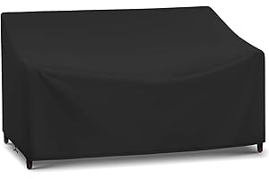 Arcedo Waterproof 3-Seater Furniture Cover, Outdoor Couch Cover for Patio Sofa, All Weather Protection for Chair Seat, 79" W x 37" D x 35" H, Black