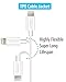 HomeSpot 5 inches / 13cm Extra Short Tangle-Free Lightning to USB Cable with Ultra Compact Connector Head for iPhone, iPod and iPad (4 Pack - White)