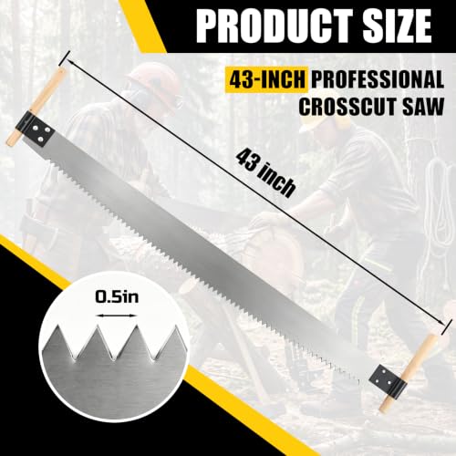 Chumia 2-man Crosscut Saw, 3.6 ft Manual Logging Hand Saw, Heavy Duty photo 8