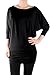 LeggingsQueen Women's Half Sleeve Rayon Spandex Yoga Basic Tunic Top with Shirring
