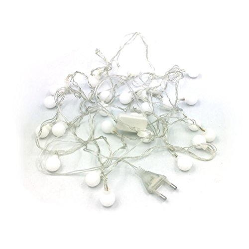 Xmas String Lights, Joopee 11 Feet 20LED Bulbs Operated Ball Strings Lights Foldable Luminaria Decoration Christmas Lamp Yellow Light