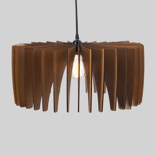Wood Pendant Light - Modern Chandelier Lighting - Hanging Dining Lamp - Ceiling Light Fixture - Geometric Lamp - Minimal - Contemporary