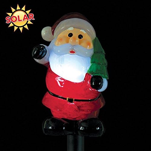 Solar Christmas Santa Light , Solar Power LED Holiday Decorative stake Garden Yard Light