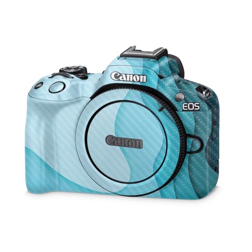 Carbon Fiber Camera Skin Compatible with Canon EOS R50 (2023) - Papercraft Cyan…