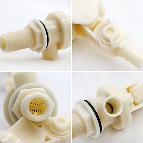 MUALROUS Stainless Steel Cattle Drinker Bowl 2pcs Automatic with Float Valve for Dogs, Horses, Cattle, Goats, Sheep