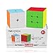 Speed Cube Set, Roxenda Magic Cube Bundle of 2x2x2 3x3x3 Frosted Stickerless Puzzle Cube, Improved Version