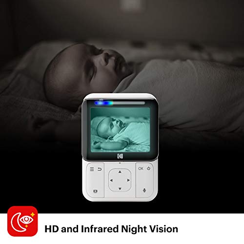 KODAK Cherish C225 Video Baby Monitor Tilt/Pan/Zoom Camera, 2.8" HD