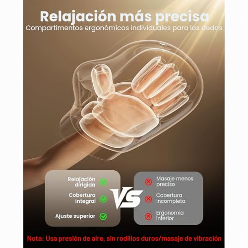 BOB AND BRAD Hand Massager with Compression and Heat, Cordless Electric Finger and Palm Massager 5 Intensity, Long Battery Life, Gift for Men and Women