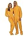 Footed Pajamas - Creamsicle Adult Hoodie Fleece One Piece - Adult - Large Plus/Wide (Fits 5'11-6'4