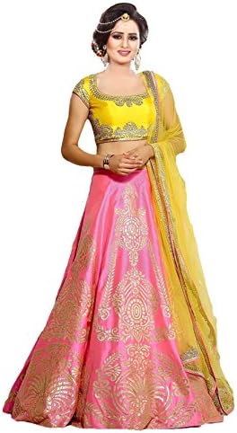 Store Mart Women's Paper Silk Lehenga Choli