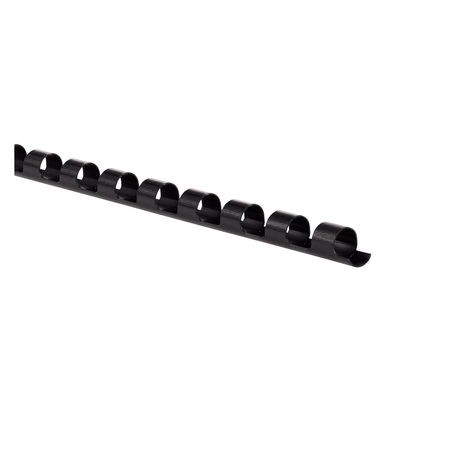 Mead CombBind Binding Spines, Spirals, Coils, Combs, 1/4", 25 Sheet Capacity, Black, 125 per Pack (4000130)