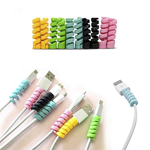 5/10 Pcs Spiral Tube Charging Cable Protector Wire Cord Organizer Protetor for Apple iPhone ipad iwatch Charging Cable (10pcs