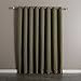 Best Home Fashion Wide Width Thermal Insulated Blackout Curtain - Antique Bronze Grommet Top - Olive - 100