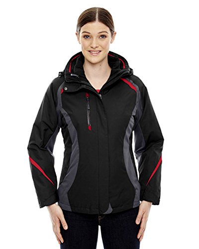 North End Ladies Height 3-in-1 Jacket with Insulated Liner, S, BLK/CL RED 874 North End Ladies Height 3-in-1 Jacket with Insulated Liner, S, BLK/CL RED 874