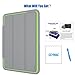 SEYMAC stock Case for iPad Mini 1/ 2/ 3 Generation, (Not for mini4), 3-Layer Protection Smart Cover Auto Sleep Wake for iPad Mini 1/2/3 Leather Stand Feature & Heavy Duty Protective Case (Gray/Green)