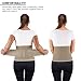 ORTONYX Ergonomic Abdominal Binder Waist and Lower Back Support Belt, Back Brace for Women & Men - Breathable, Elastic, With Extra Band - Beige XXL