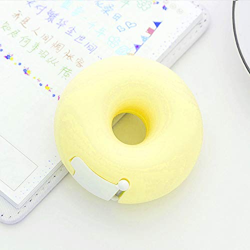 Ipienlee Donut Tape Dispenser with Tape Candy Color Masking Tape Storage Organizer for Office or School Supply Pack of 2