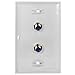 Mediabridge™ Wall Plate with F81 Jack (2-Port) - White
