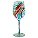 Enesco Designs by Lolita “Mermaid” Hand-painted Artisan Wine Glass, 15 oz