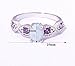 CiNily 18K Gold Plated Opal Ring-White Fire Opal & Amethyst & Cubic Zirconia Women Jewelry Gemstone Engagement Anniversary Ring Size 5-13