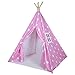 Kids Teepee Tent for Girls, No Toxic Chemicals Added, Carrying Case, Pink Play Tents Indoor for Kids, Large Enough Tipi for Toddler Dog Baby Boy Adult Children Adults Dogs Boys, Childs Reading Nook