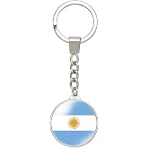 Ykonuyis Each Country National Flag Keychain Alloy Key Ring Double Sided Key Chain