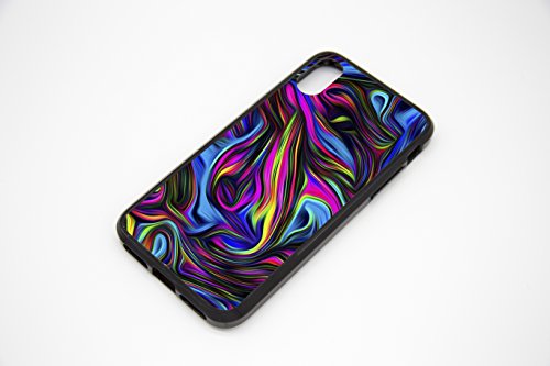 iPhone X Case/COBALT CASES Full Hard Protective Case with Protective Bevel/Protection &amp; Style for Apple iPhone 8 2018 (Trippy Swirl)