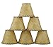 Urbanest Chandelier Lamp Shades 6-inch, Hardback, Faux Leather, Laced Trim, Clip on (Set of 6)