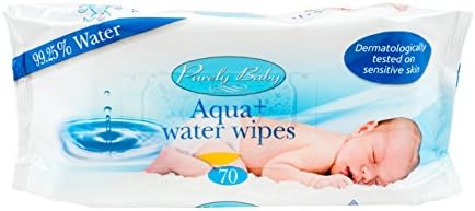 Purely Baby 58617-1 Aqua + Water Baby Wipes - Pack of 70