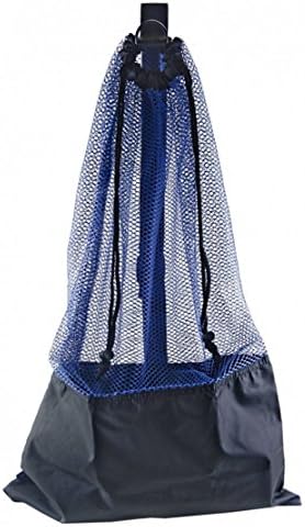 Mesh Bag Draw String w/ Shoulder Strap (Blue)