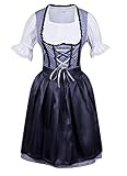 Women's 3-piece Long German Wear Party Oktoberfest Waitress Dress XL Blue