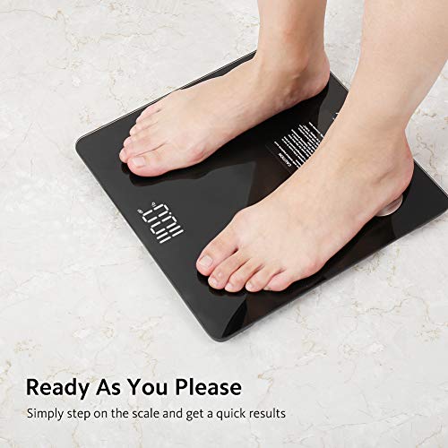 Bluetooth Body Mass Scale, HYLOGY Smart Wireless Digital Bathroom Fat Scale with iOS and Android App for Body Weight, Body Fat,Body Moisture Rate,Muscle Mass,BMI,BMR,Bone Mass and Visceral Fat - Thumbnail 5