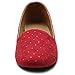 Ollio Women's Shoe Ballet Suede Jewel Stud Comfort Flat