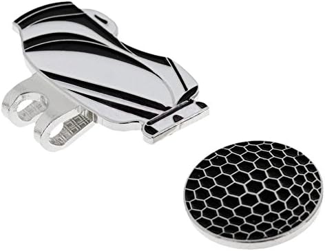 RUNakan Portable Golf Bag Pattern Alloy Golf Magnetic Ball Marker with Hat Clip Golf Accessories