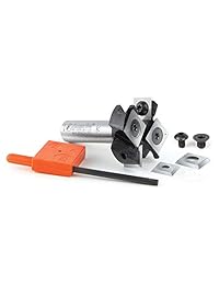 Amana Herramienta rc-2250 Insert Mini Surfacing & rabbeting flycutter 2 + 2 flauta diseño 1   1 2 X 1 2 CH X 1 2 inch SHK Router Bit, incluye 2 cada uno de hma-12 y hck-70
