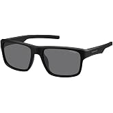 Polaroid Men's PLD 3018/S Rectangular, Matte Black Sunglasses