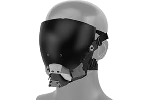 QJYZHAN Tactical Airsoftpaintball Anti Fog Cyberpunk Mask, Halloween Role PlayTechnical PropsFull Face Mask, Mechanical Mask