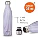 MIRA 25 Oz Stainless Steel Vacuum Insulated Water Bottle - Double Walled Cola Shape Thermos - 24 Hours Cold, 12 Hours Hot - Reusable Metal Water Bottle - Leak-Proof Sports Flask - Purple Granite